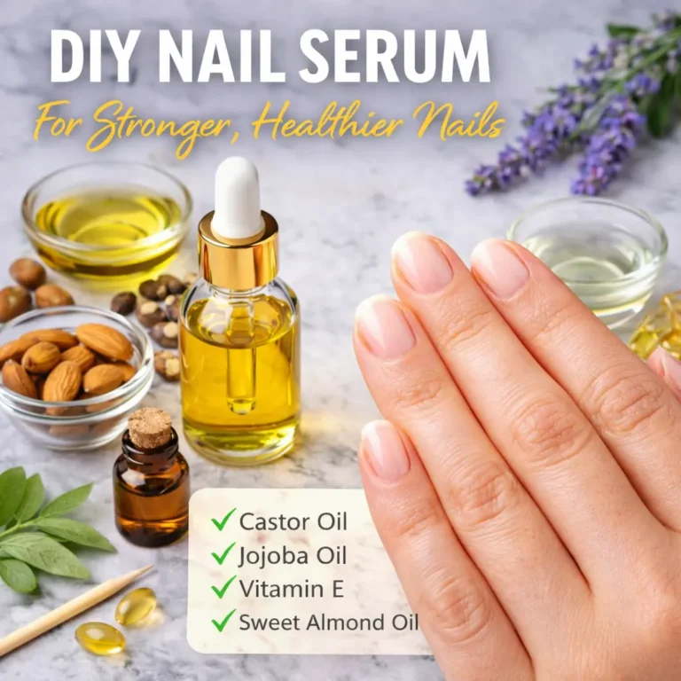 DIY nail serum with natural oils for stronger healthy nails
